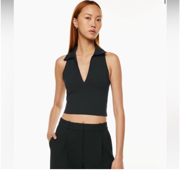 Aritzia Babaton Contour Polo Tank in dye purple size small - Picture 5 of 6